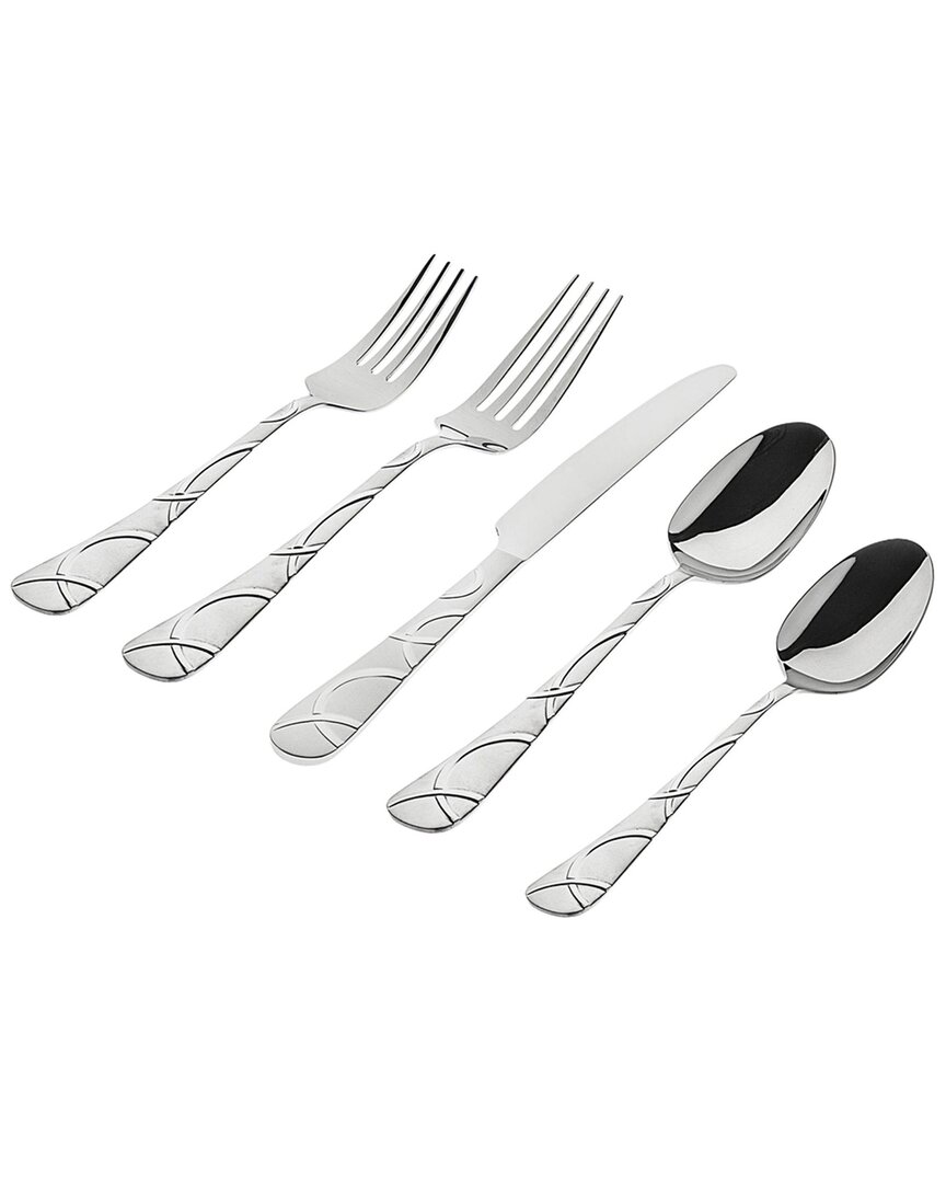 Godinger Olympia Sandblasted 18/0 Stainless Steel 20pc Flatware Set