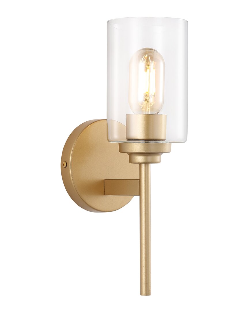 Jonathan Y Juno 13in 1-light Cylinder Led Sconce In Gold