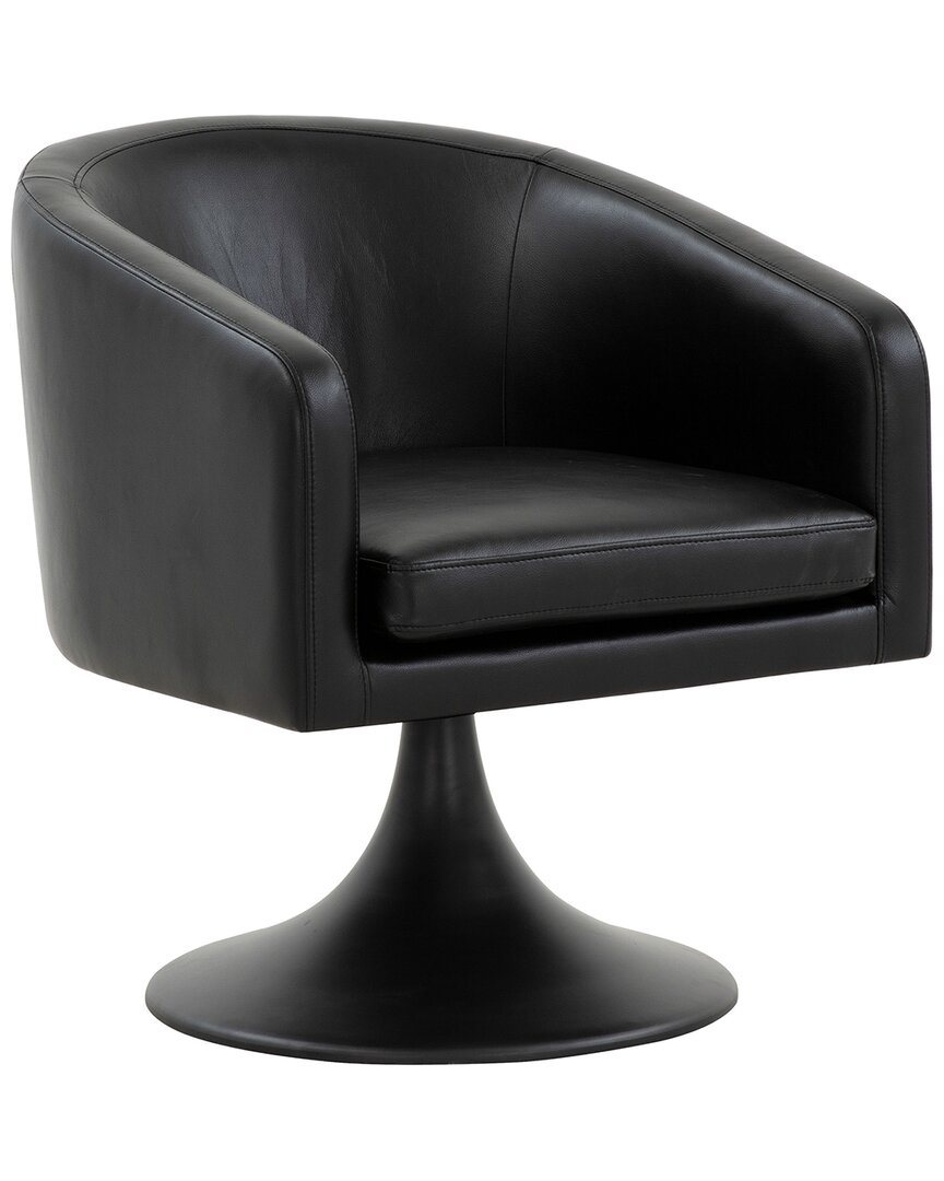 Safavieh Couture Gonzalez Pedestal Chair In Black