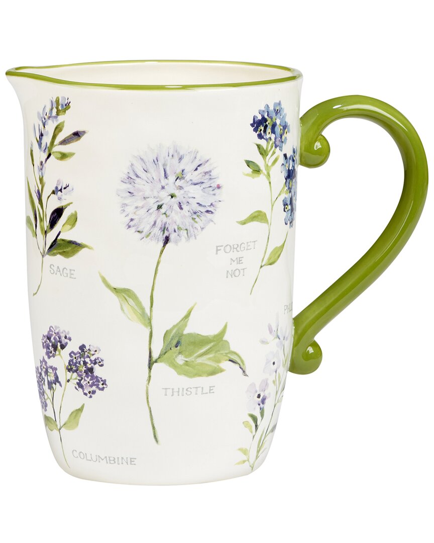 Certified International Fresh Herbs Pitcher In Multicolor