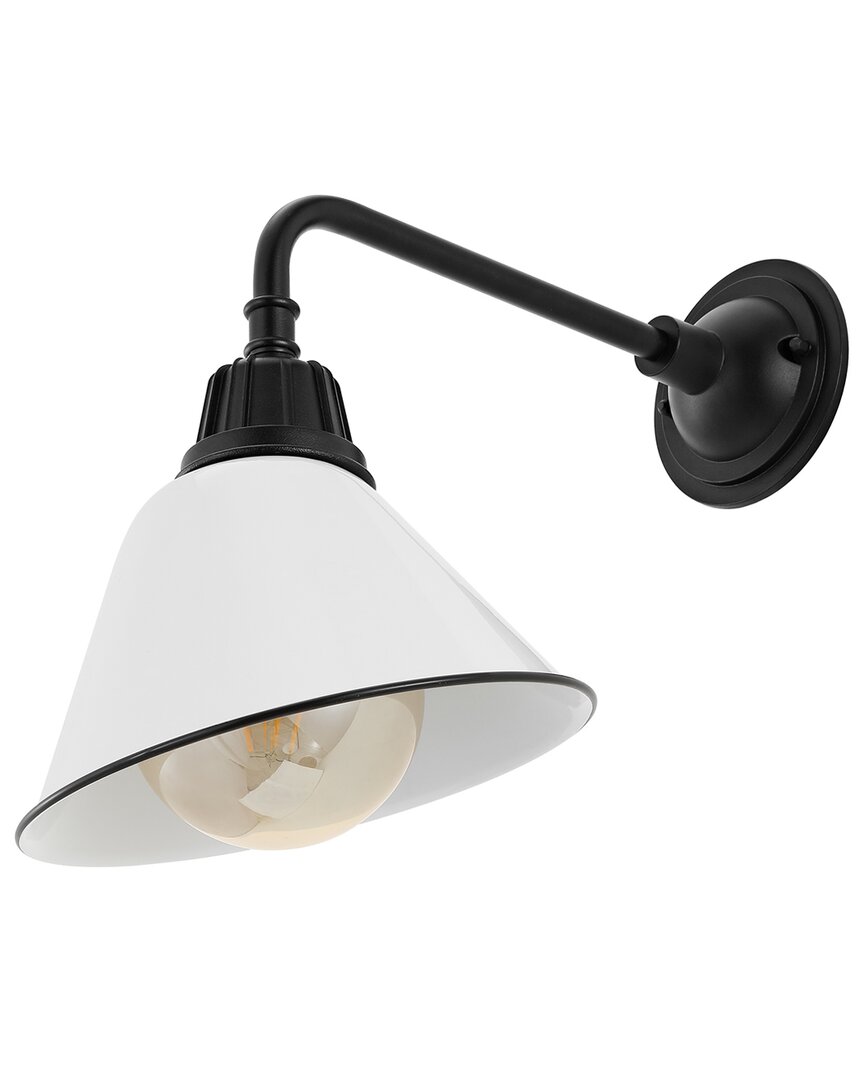 Jonathan Y Croydon Farmhouse Industrial Indoor/outdoor Sconce In White