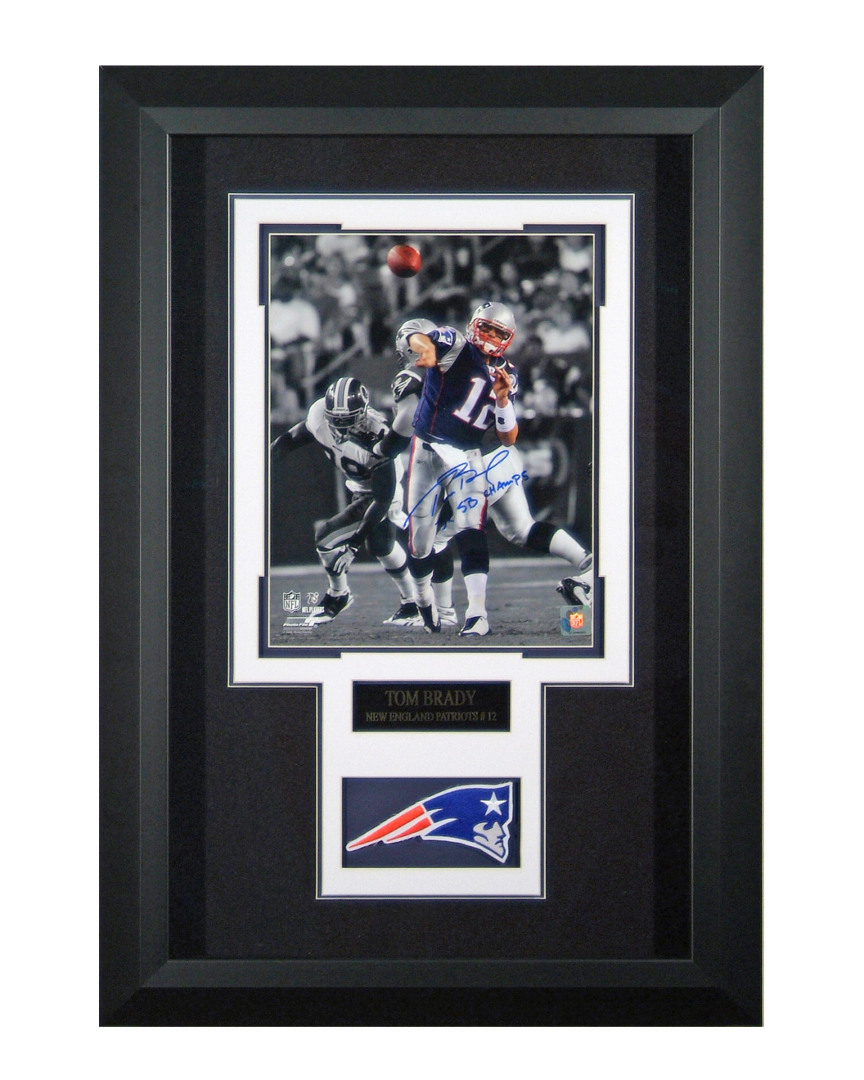 Millionaire Gallery New England Patriots's Tom Brady Signed Photo In Black