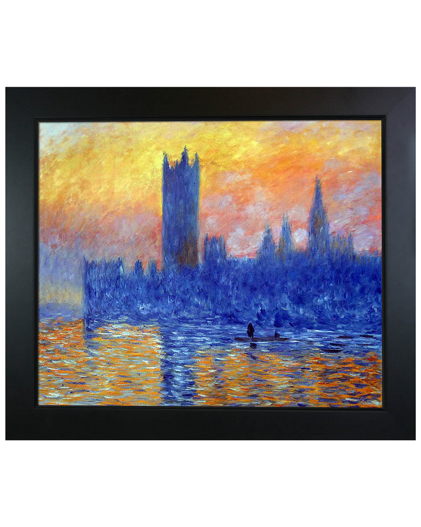 Overstock Art Houses Of Parliament Sunset Effect Oil Reproduction By Claude Monet