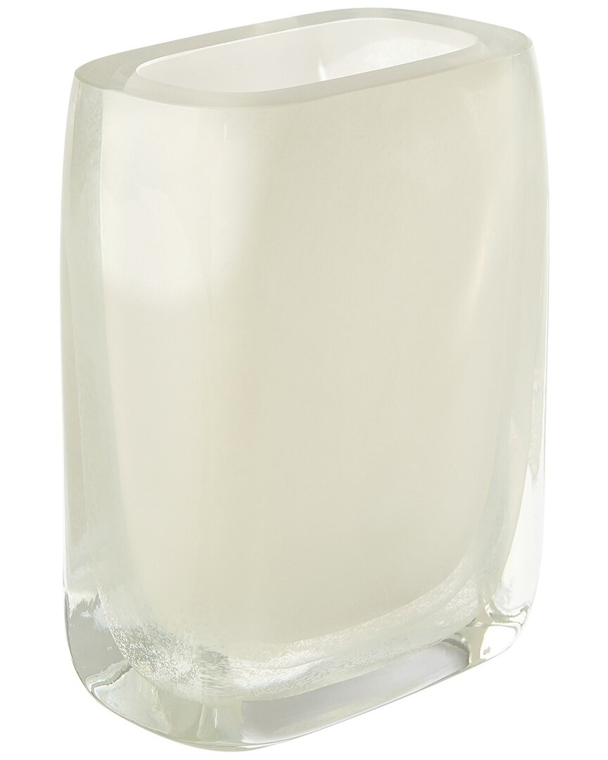 Global Views Borealis Vase In White