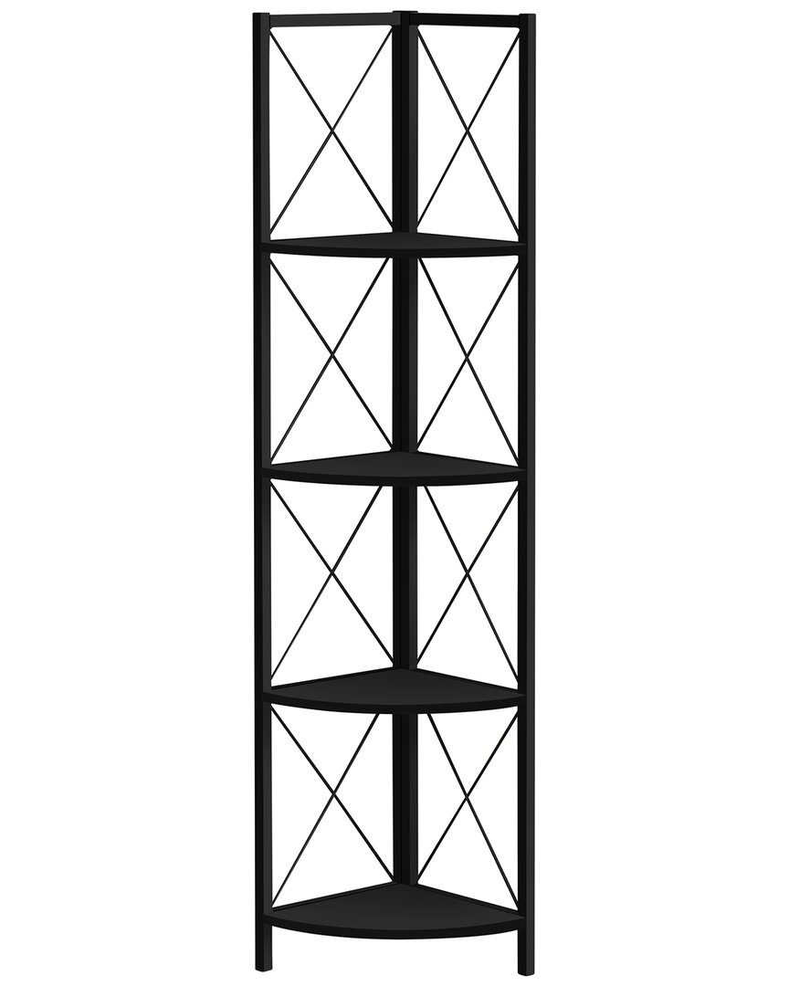 Monarch Specialties 4-tier 60in Corner Etagere In Black