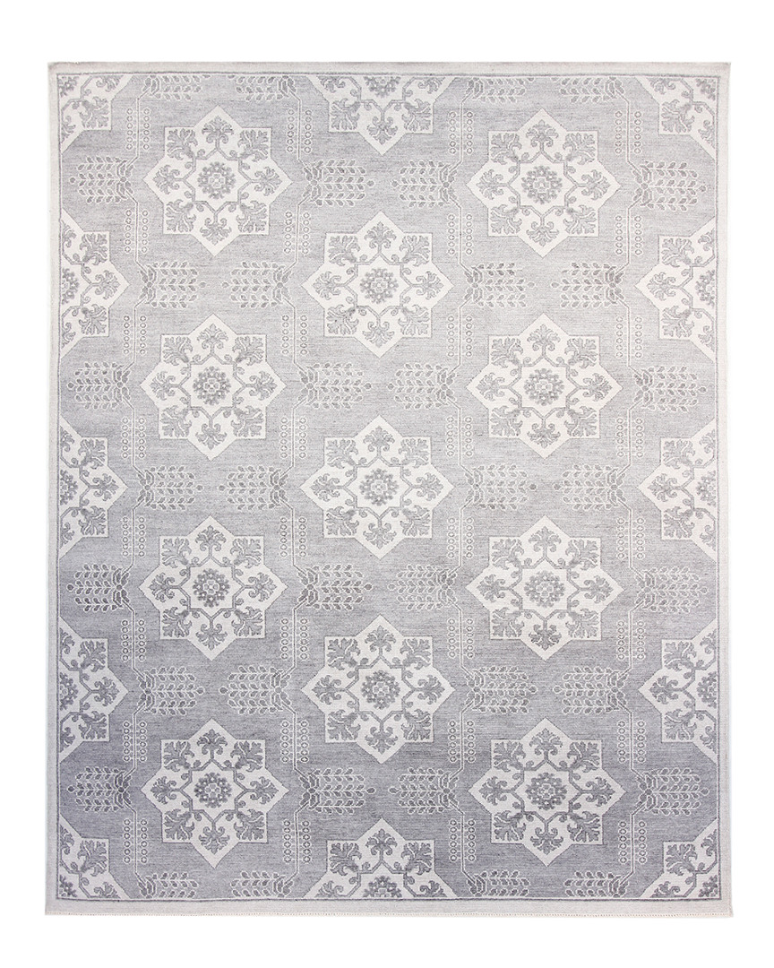 F.j. Kashanian Agra Hand-knotted Rug In Gray