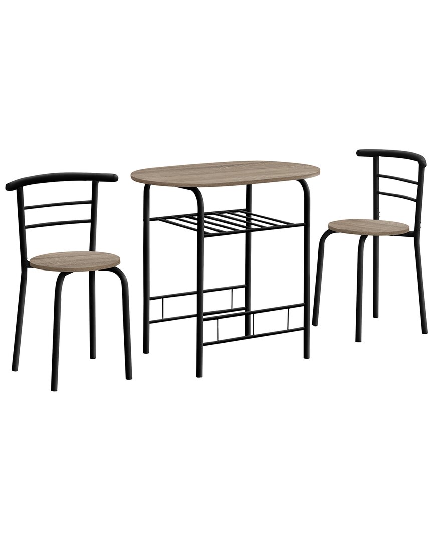 Monarch Specialties 3pc Dining Set In Taupe