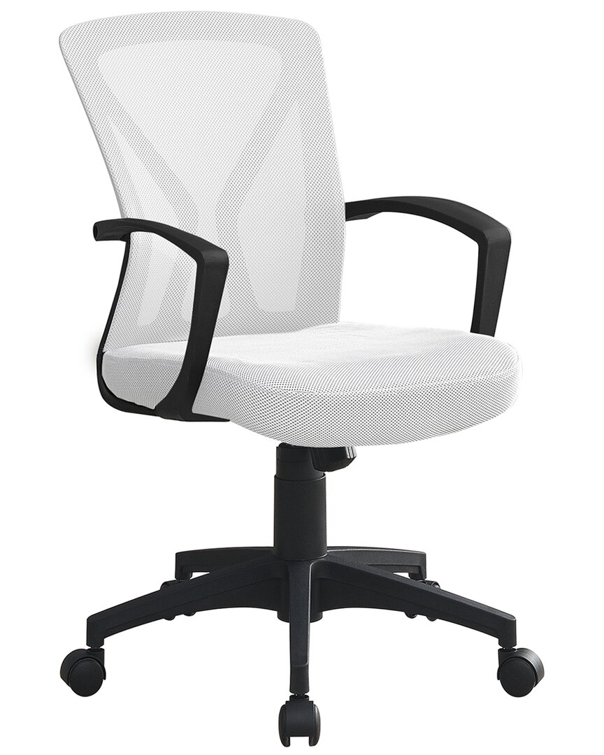 Monarch Specialties Office Chaire- Mid-back In White