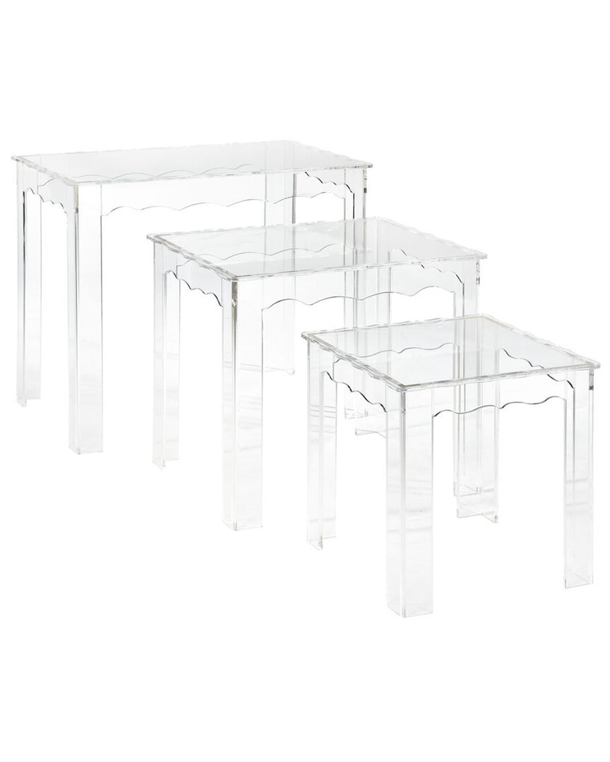 Artistic Home & Lighting Artistic Home Set Of 3 Jacobs Nesting Tables In Clear