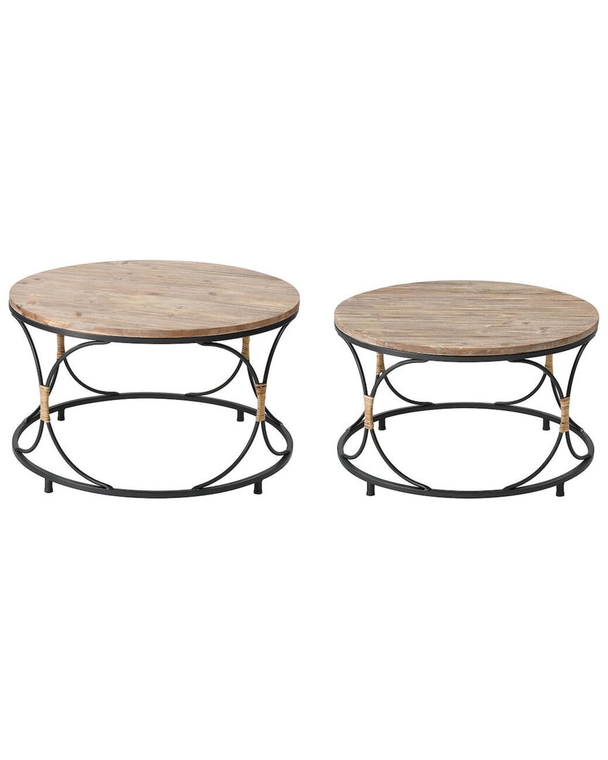 Artistic Home & Lighting Artistic Home Set Of 2 Fisher Island Coffee Tables In Natural
