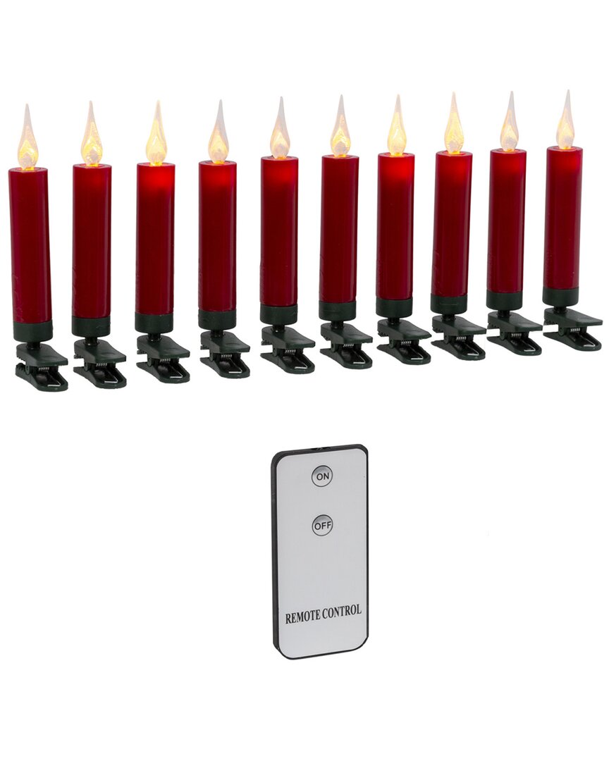 Gerson International S/10 4.13-in H Infrared Remote Control Red Led Candle