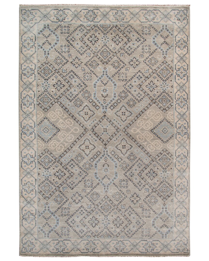 Shop Ar Rugs Drayer Hand-knotted Rug In Silver