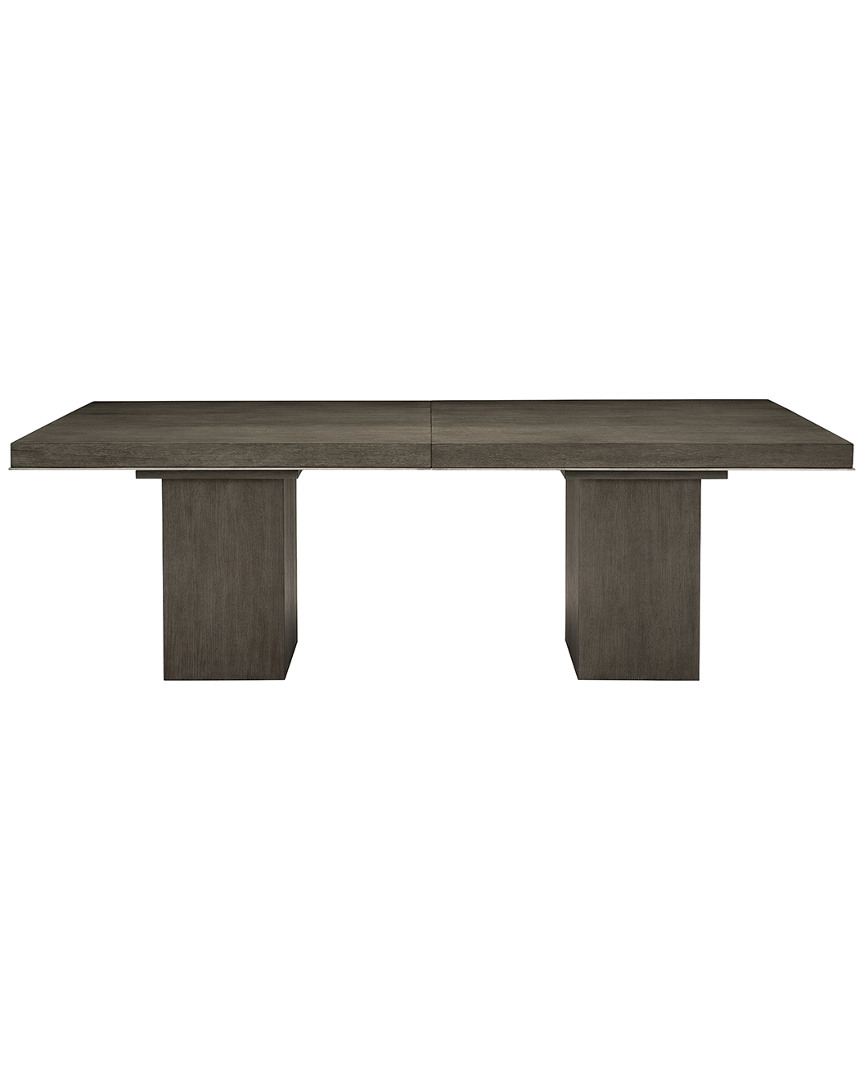 Bernhardt Linea Dining Table In Cerused Charcoal Finish