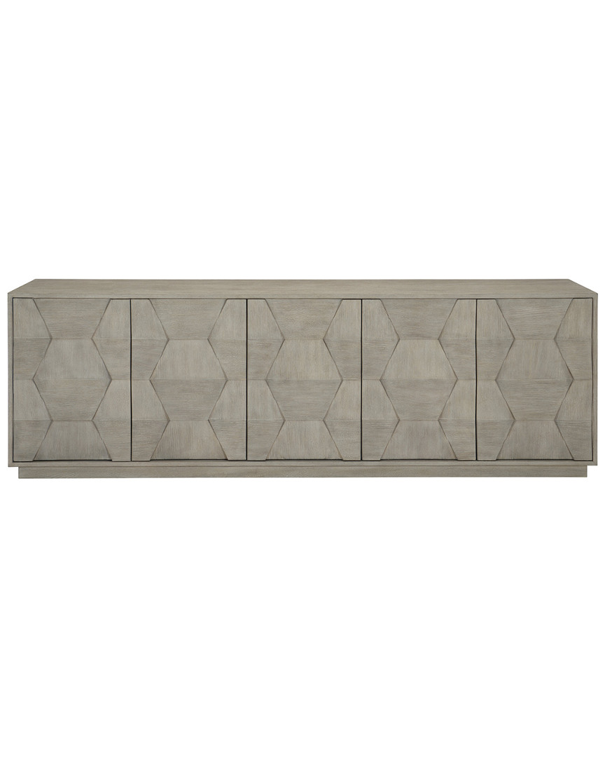 Bernhardt Linea Entertainment Console In Cerused Charcoal