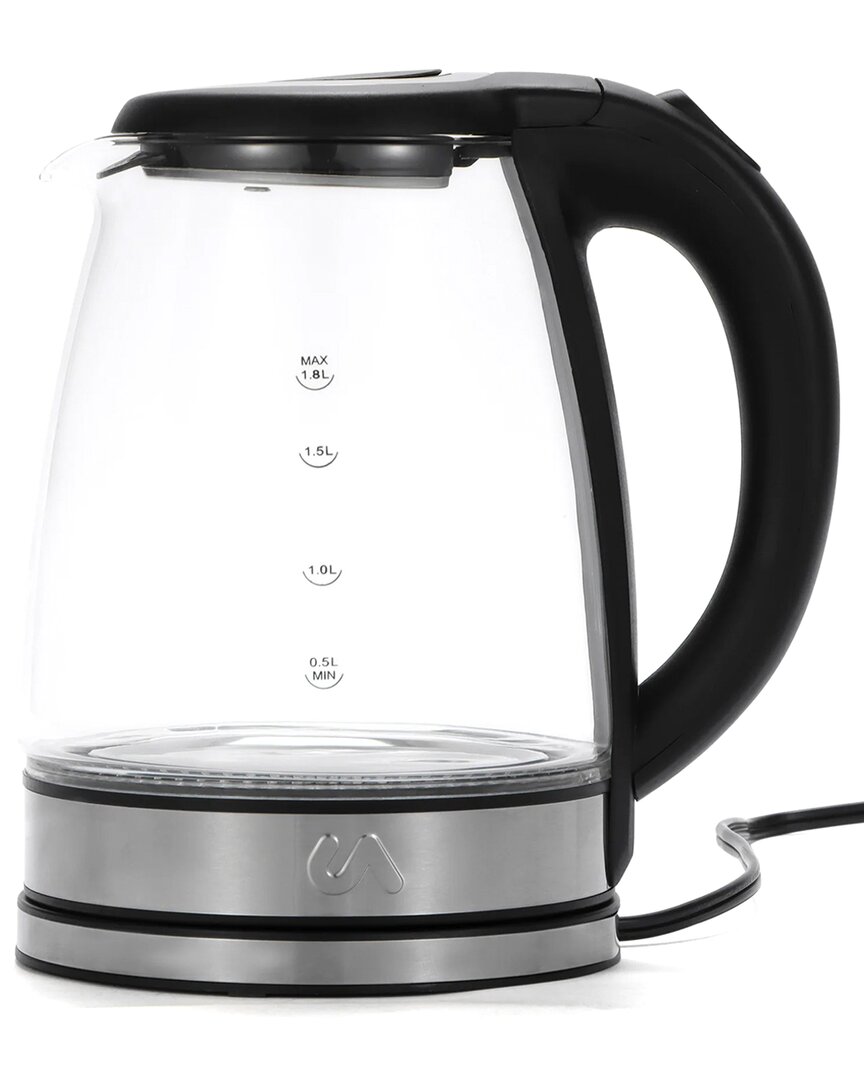 Uber Appliance 1.8l Glass & Stainless Steel Water Boiler, Heater & Electric Tea Kettle In Silver