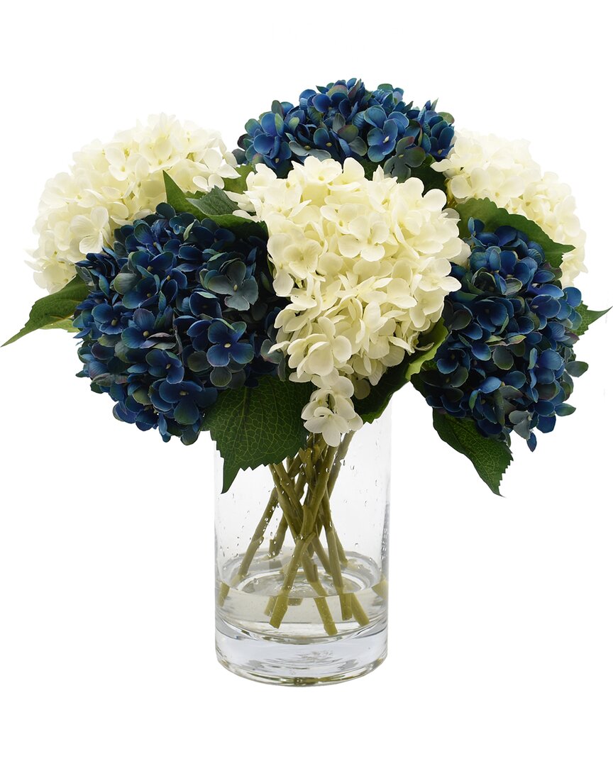 Creative Displays White & Blue Hydrangea Floral Arrangement