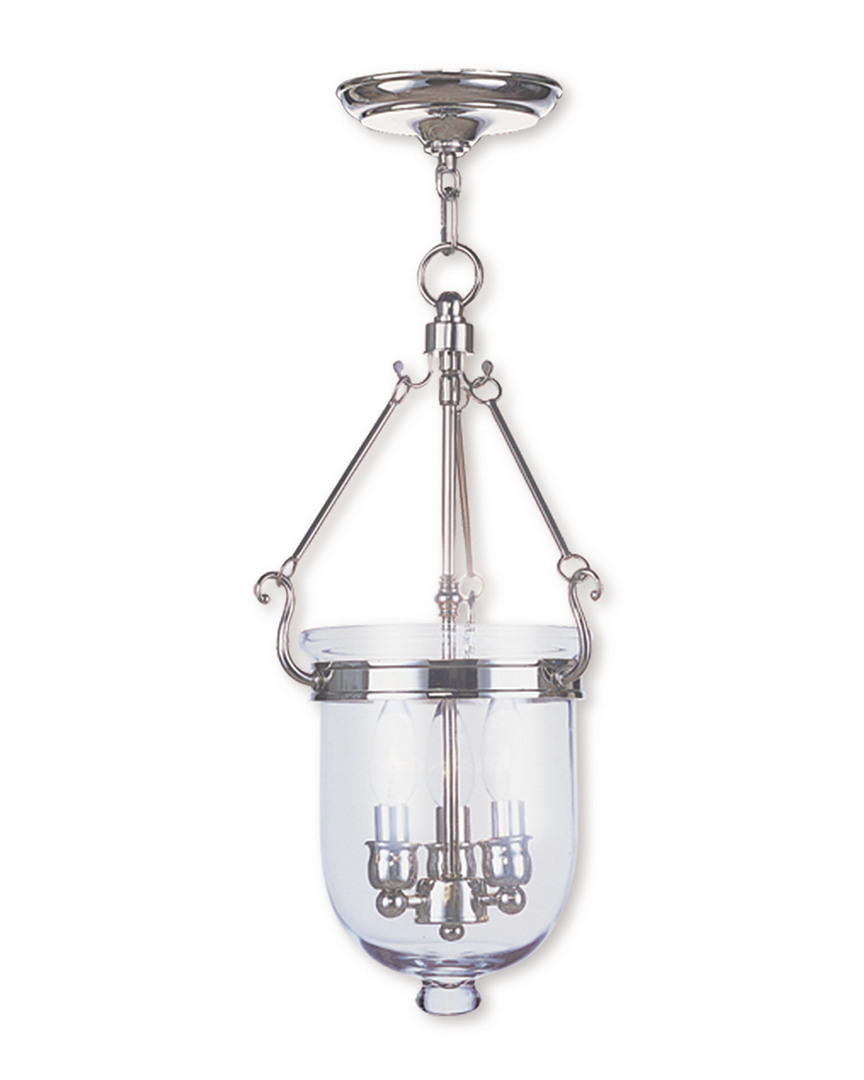Livex Lighting Livex Jefferson 3-light Polished Nickel Chain Lantern