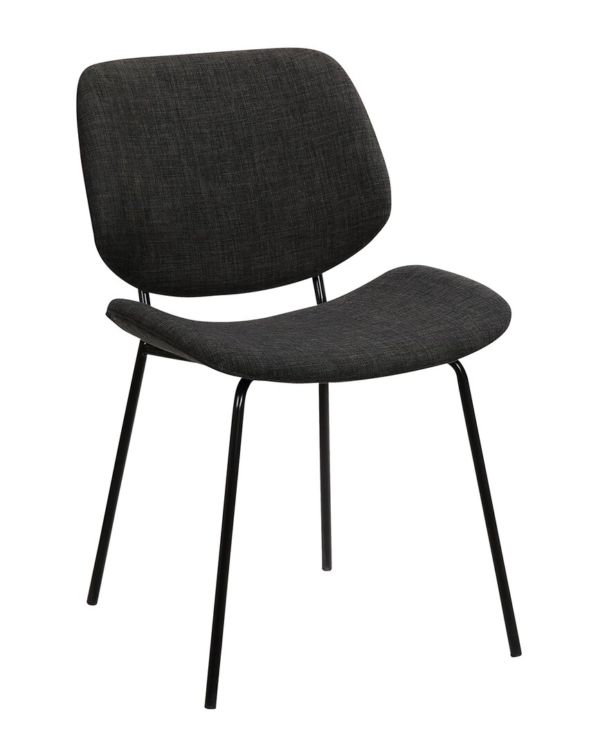 Armen Living Quest Charcoal Modern Dining Accent Chair In Grey