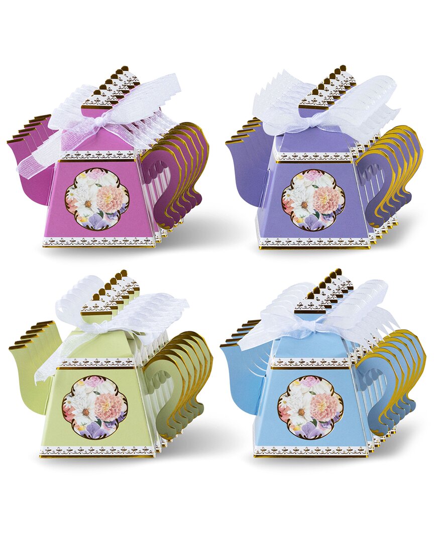 Kate Aspen Set Of 24 Tea Time Party Favor Boxes In Multi