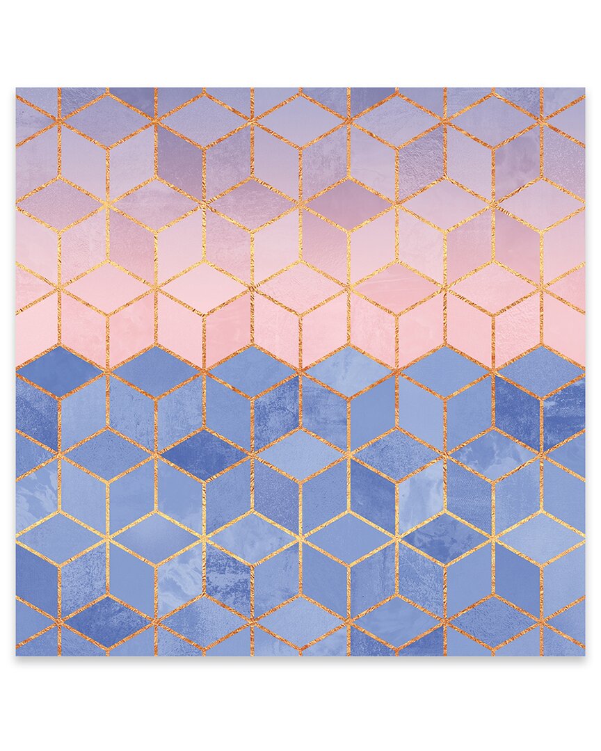 Icanvas Rose Quartz & Serenity Cubes Print On Acrylic Glass By Elisabeth Fredriksson