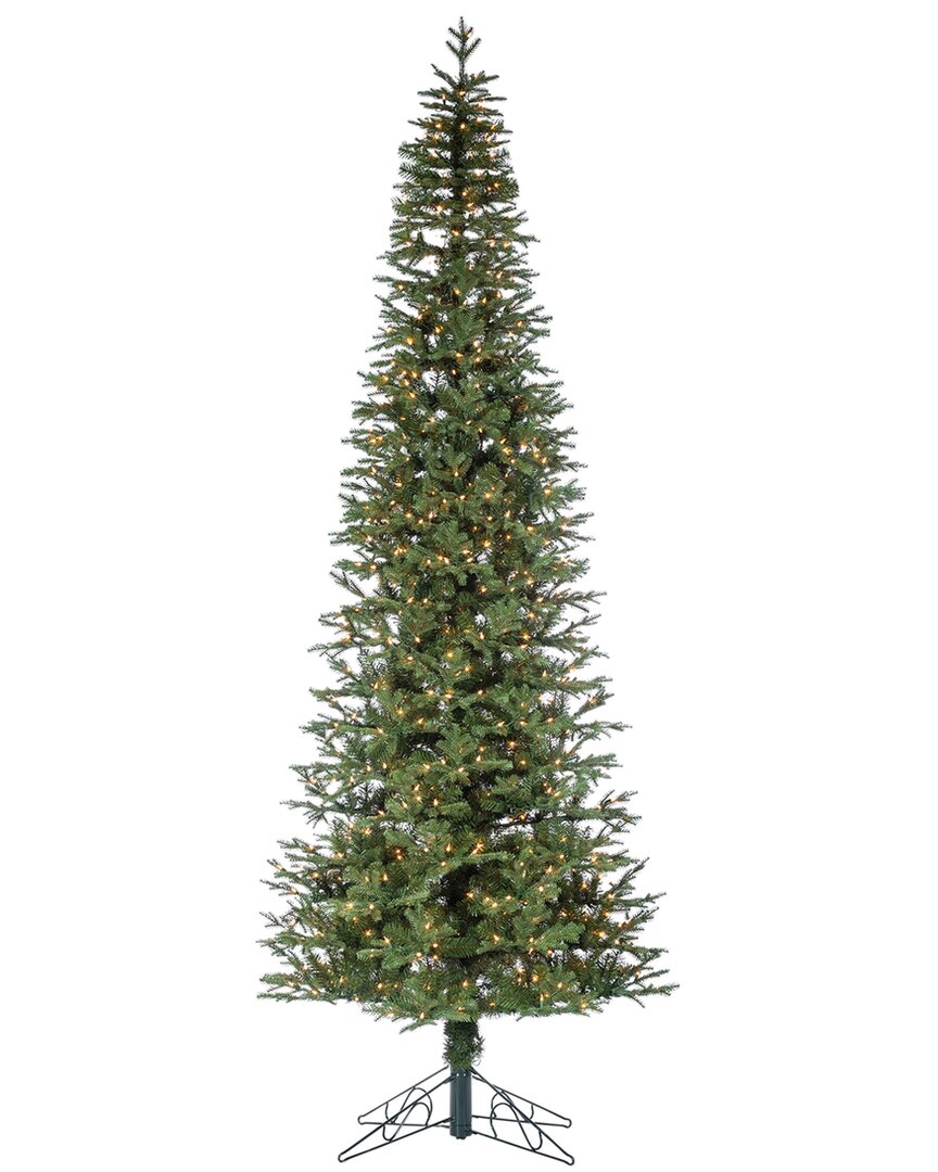 Sterling Tree Company 12ft High Pre-lit Natural Cut Narrow Jackson Pine With 1400 Ul Clear White Lights In Green