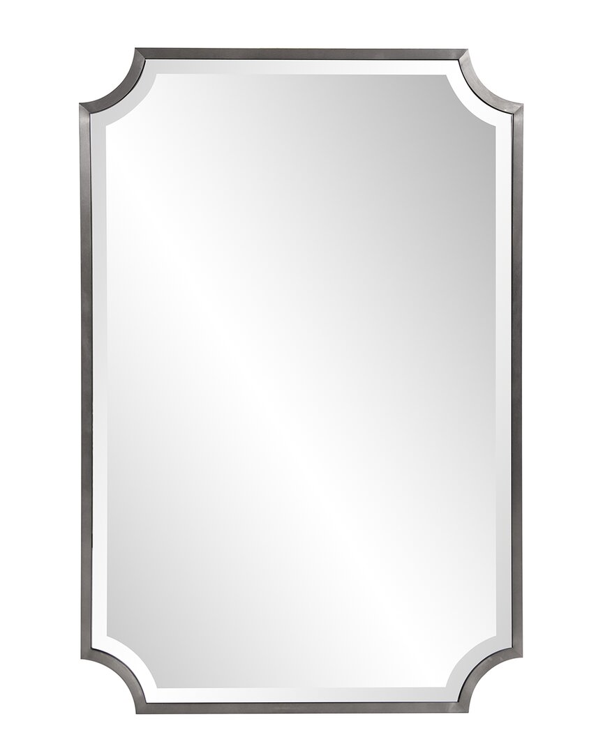 Howard Elliott Hastings Brushed Titanium Shield Mirror In Silver