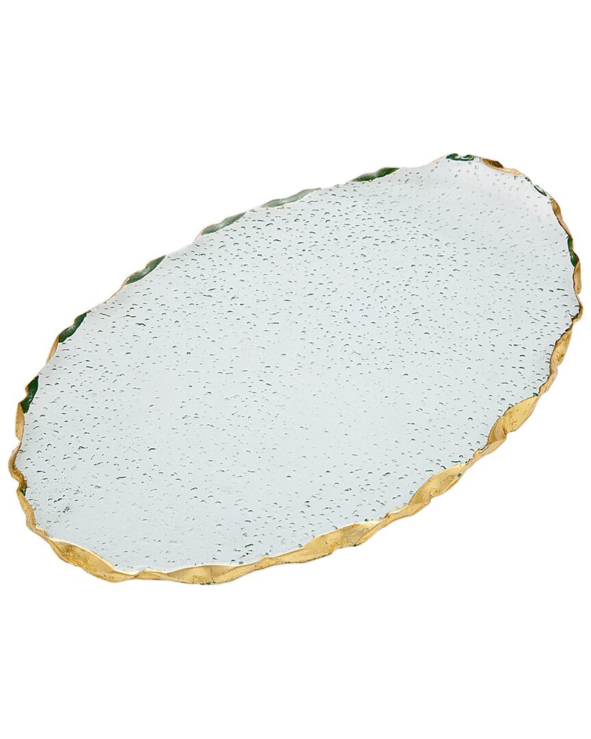 Godinger Harper Gold Bend Oval Tray