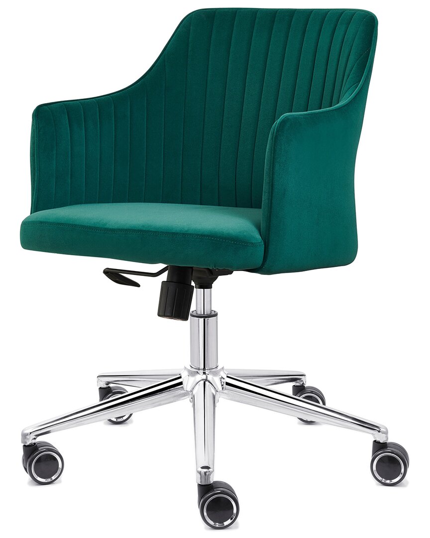 Design Guild Flock Modern Ribbed Office Chair In Green