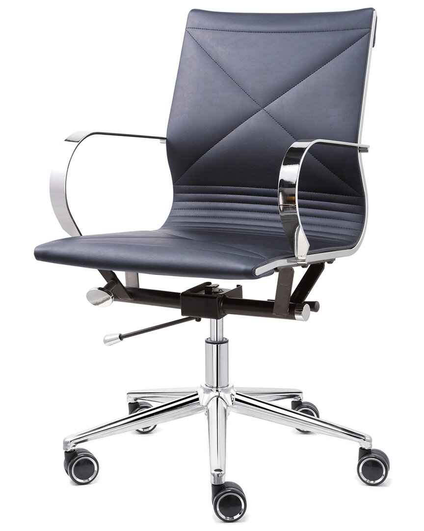 Design Guild Performance Modern Ribbed Office Chair In Navy