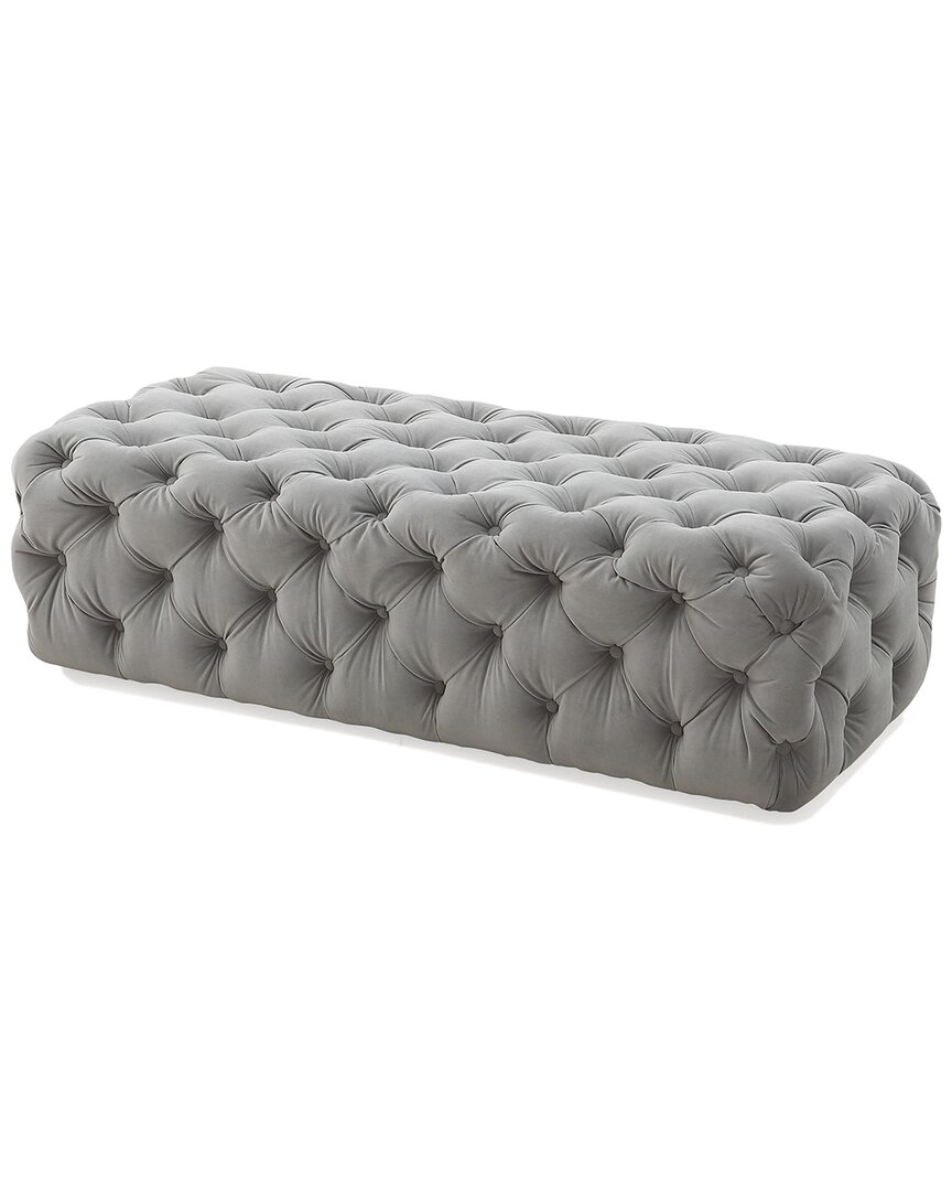 Design Guild Tufted Bench In Gray