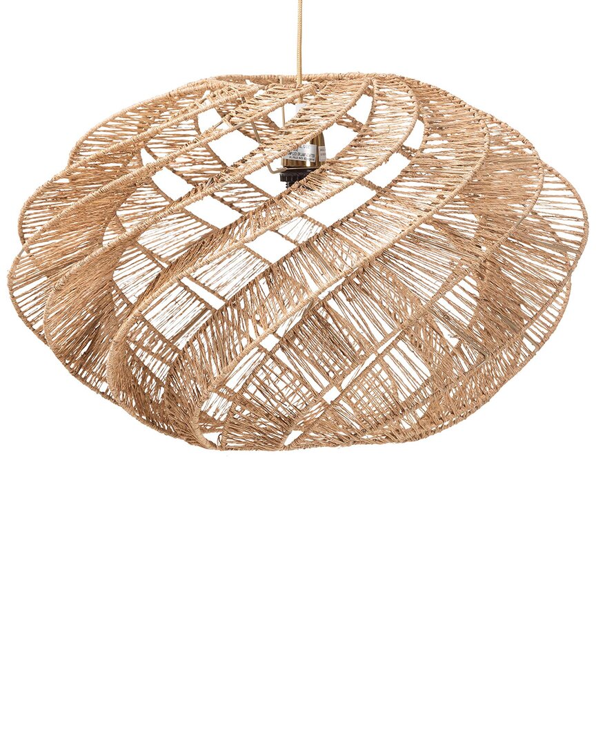Baxton Studio Enola Handwoven Jute Pendant Lampshade In Brown