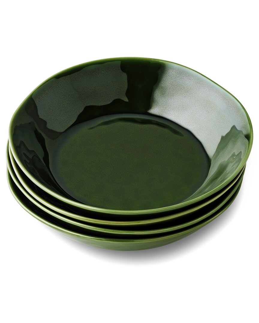 Certified International Verde Set Of 4 Soup Bowls In Green