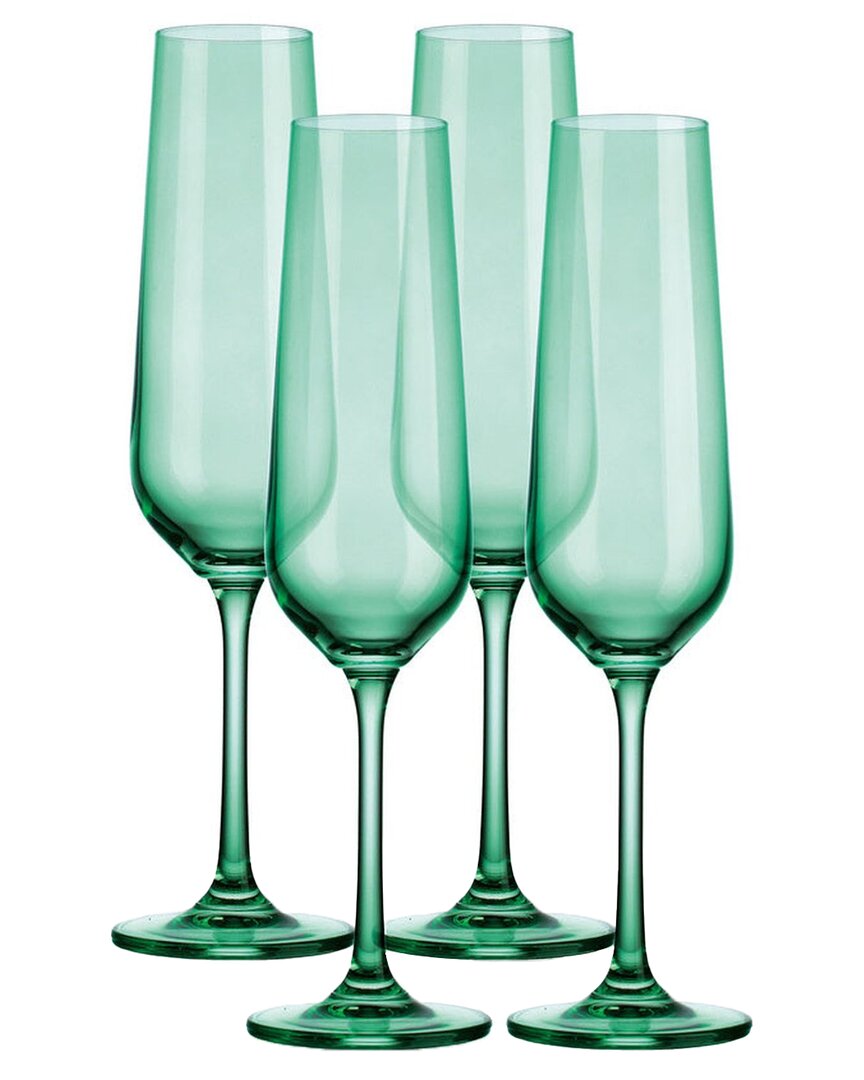 Godinger Set Of 4 Sheer Flutes
