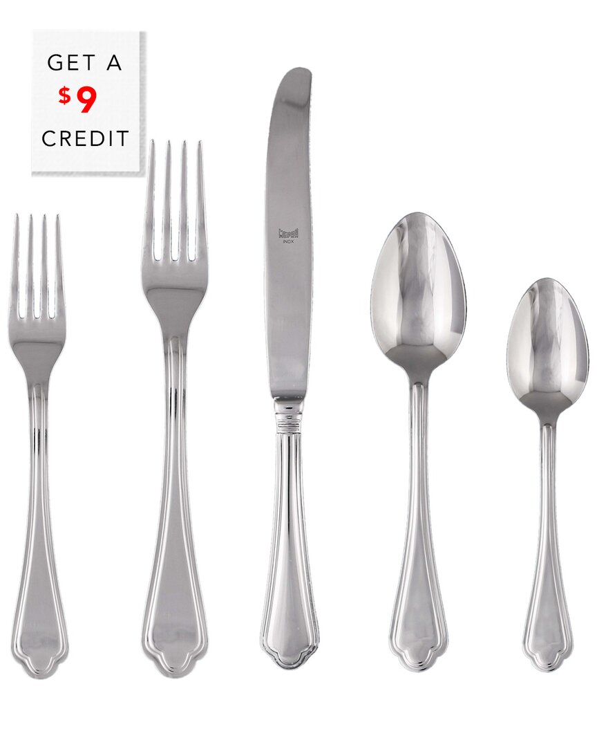 Mepra Leonardo 5pc Cutlery Set With $9 Credit In Silver