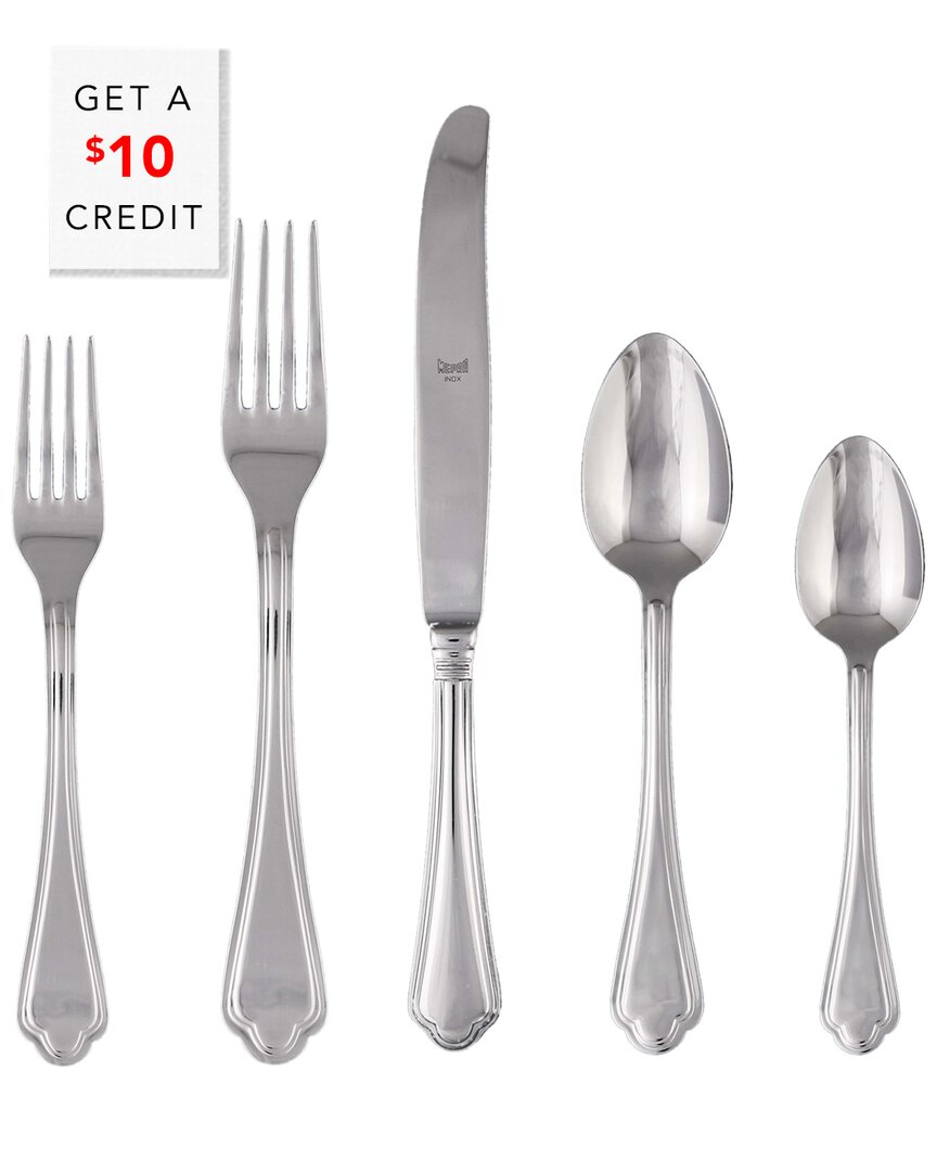 Mepra Leonardo 5pc Cutlery Set With $10 Credit In Silver
