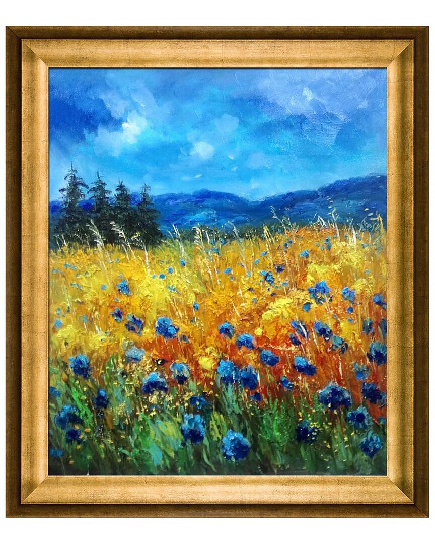 Overstock Art La Pastiche Cornflowers 45 Reproduction Framed Wall Art By Pol Ledent In Multicolor