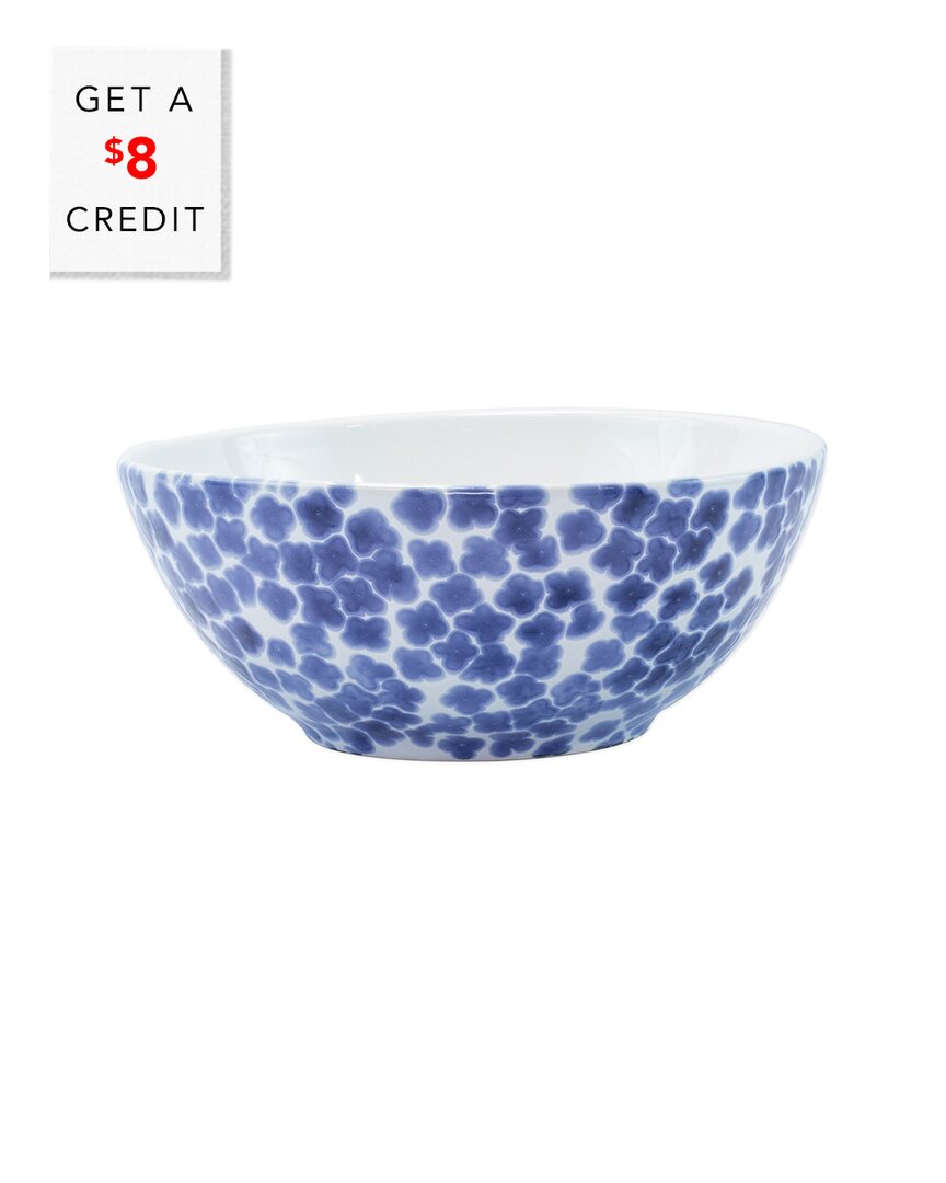 Vietri Viva Santorini Small Flower Serving Bowl In Blue