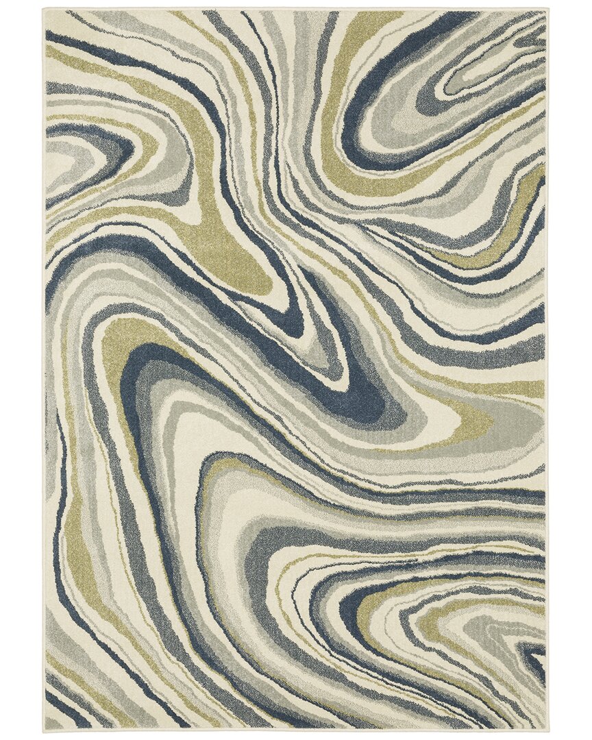 Stylehaven Barrett Contemporary Abstract Cut Pile Rug In Ivory