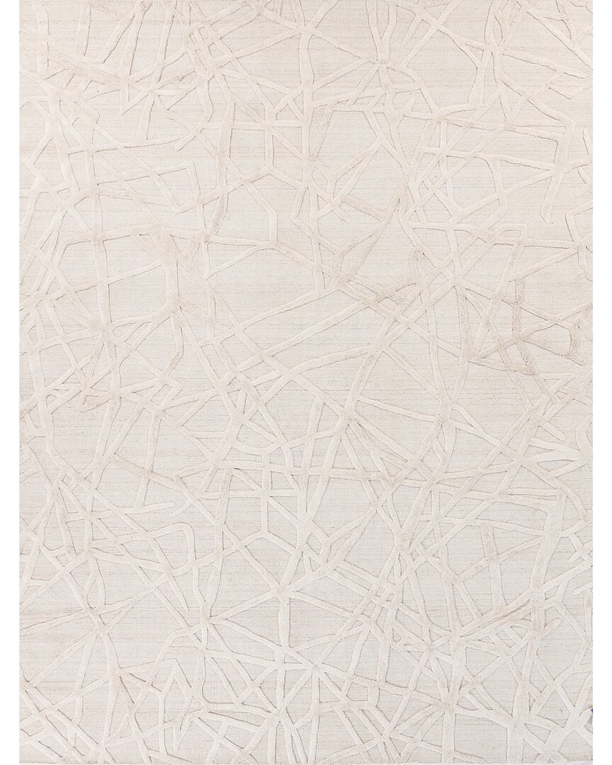 Exquisite Rugs Windsor Hand-loomed New Zealand Wool & Silk-blend Rug In Linen