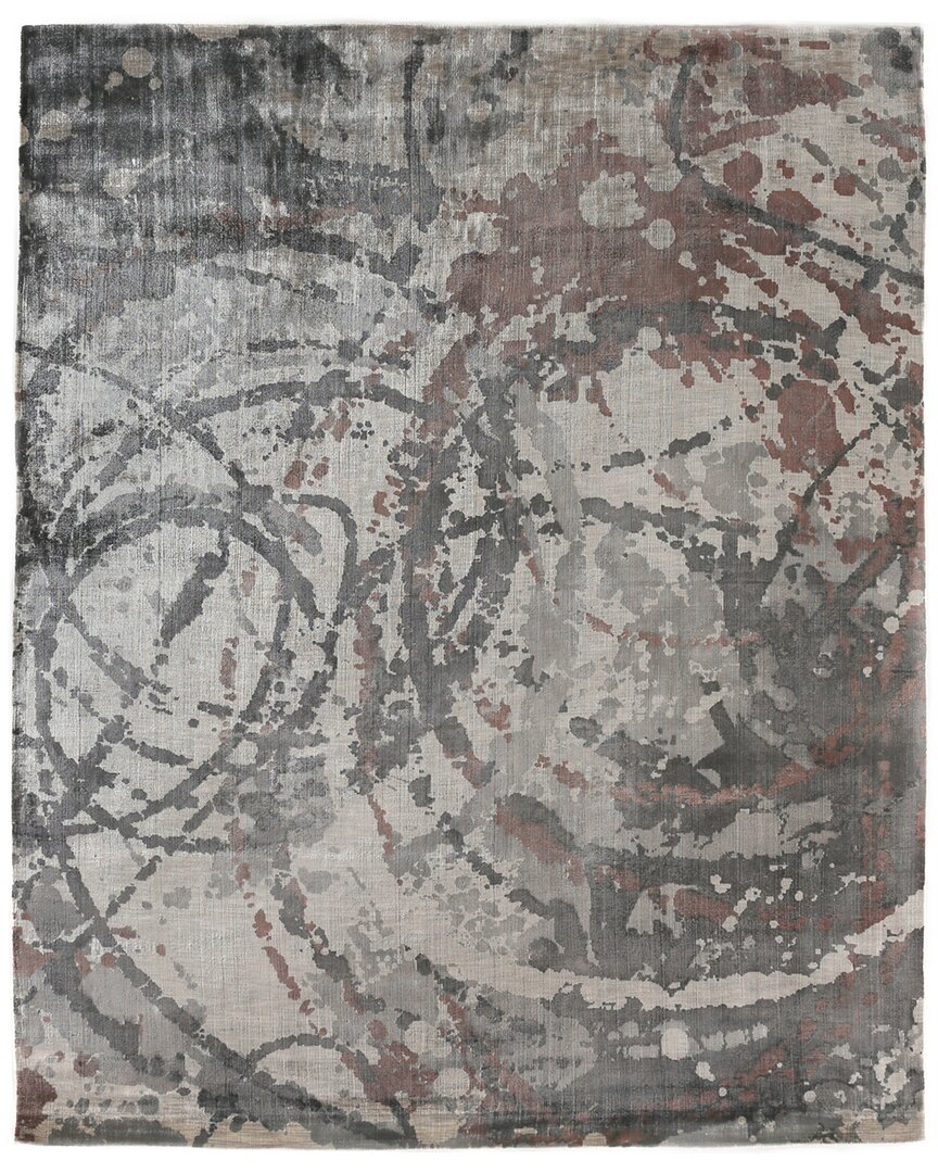 Exquisite Rugs Koda Hand-loomed Bamboo Silk-blend Rug In Copper