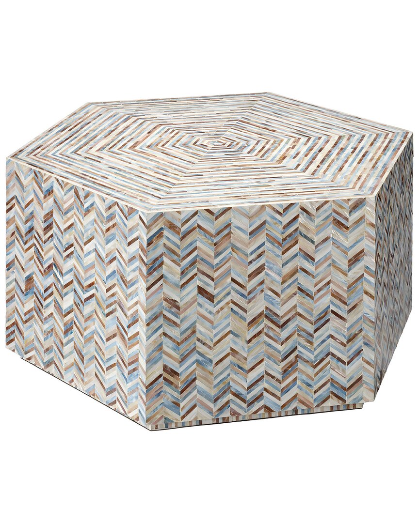 Jamie Young Hepburn Mother-of-pearl Hexagon Coffee Table