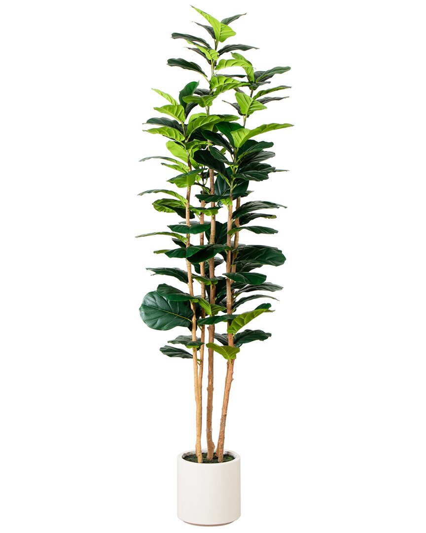 Nearly Natural 7-foot Artificial Fiddle Fig Leaf Tree