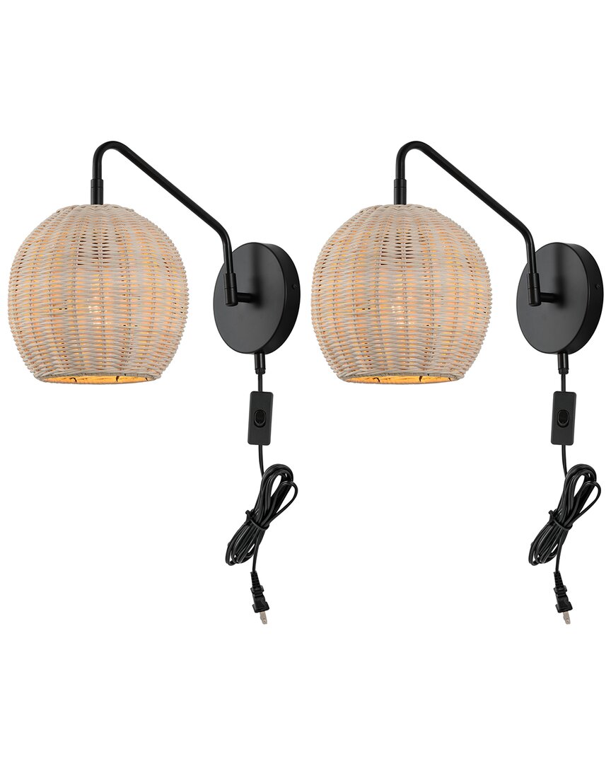 Safavieh Grigory 15in Wall Sconce Set In Black