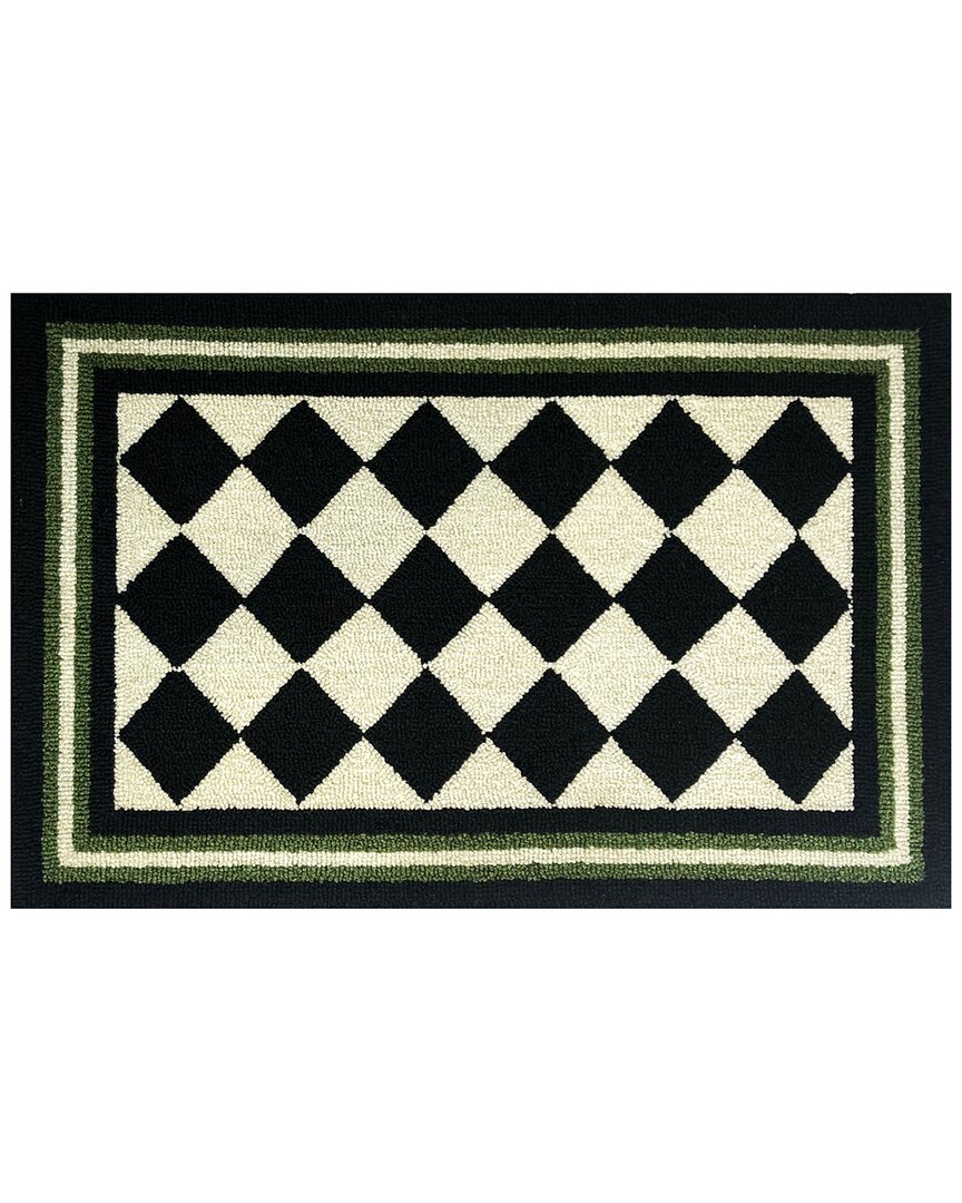 The Rug Market Harlequin 30x48in Doormat In White