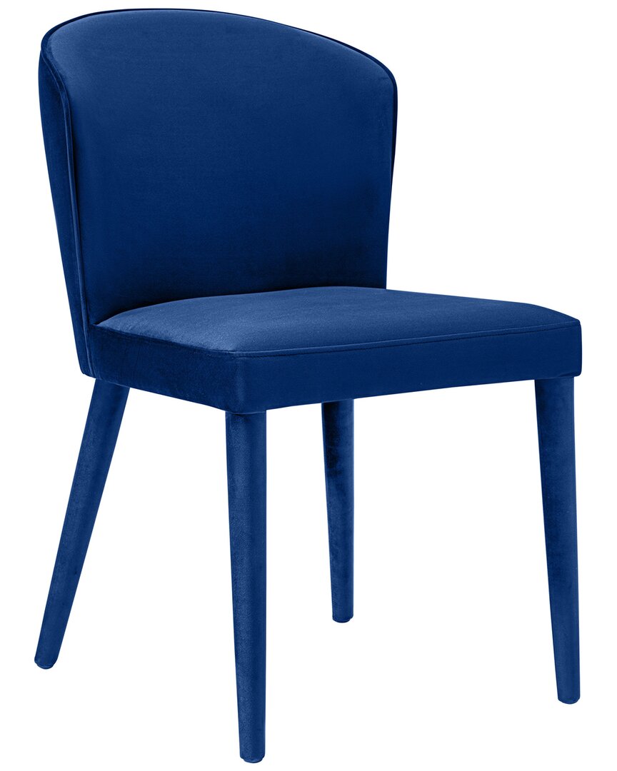 Tov Furniture Metropolitan Velvet Chair In Navy