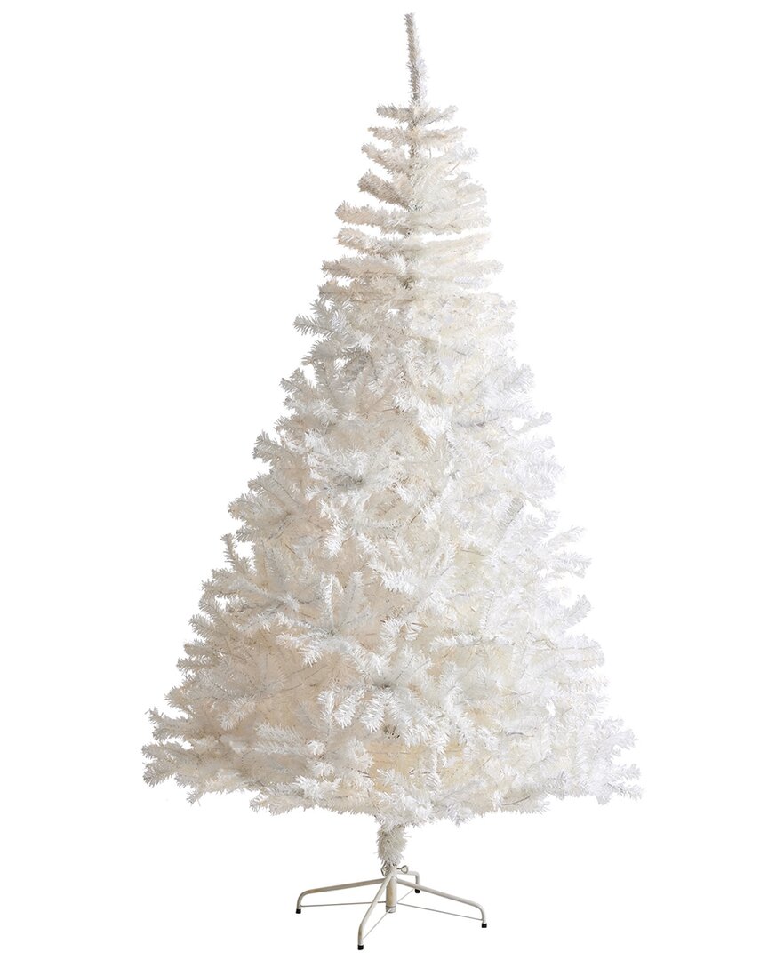 Nearly Natural 7ft White Artificial Christmas Tree In White
