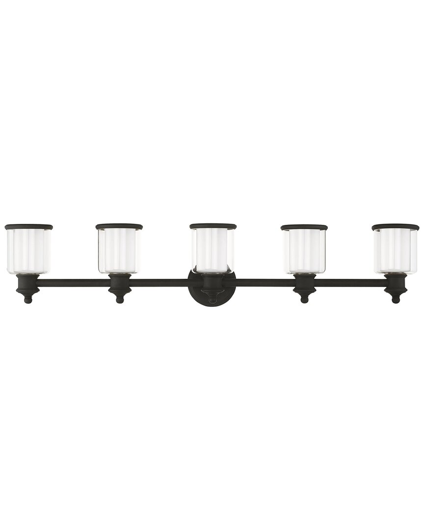 Livex Lighting 5-light Black Vanity Sconce