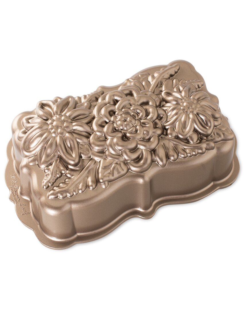 Nordic Ware Wildflower Loaf Pan In Brown