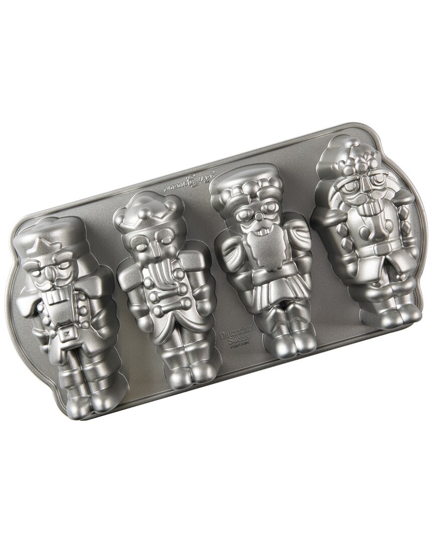 Nordic Ware Nutcracker Sweets Cakelet Pan In Gray