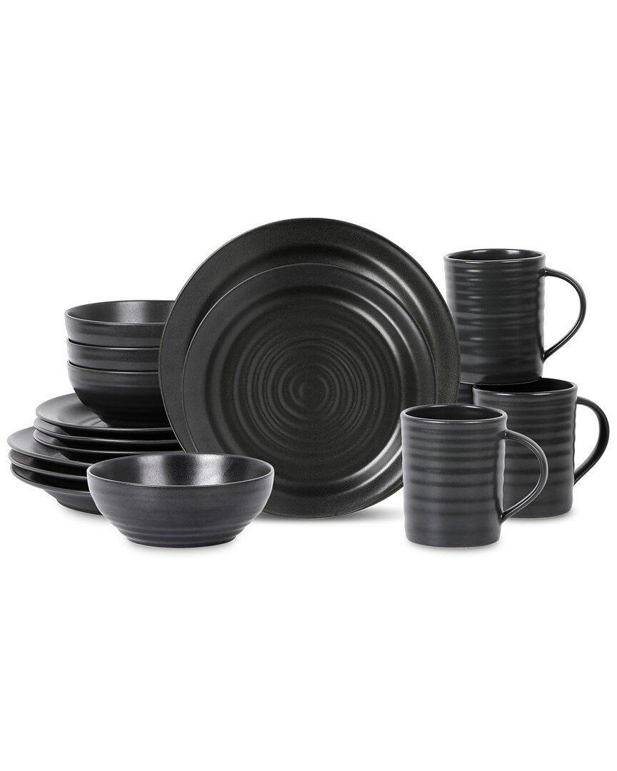 Stone Lain Orbit 16pc Dinnerware Set Charcoal